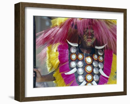 Portrait of a Boy in Traditional Dress, Ati Athian, Island of Panay, Philippines, Southeast Asia-Alain Evrard-Framed Photographic Print