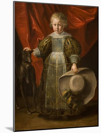 Portrait of a Boy with a Dog, C.1620 (Oil on Canvas)-Cornelis de Vos-Mounted Giclee Print