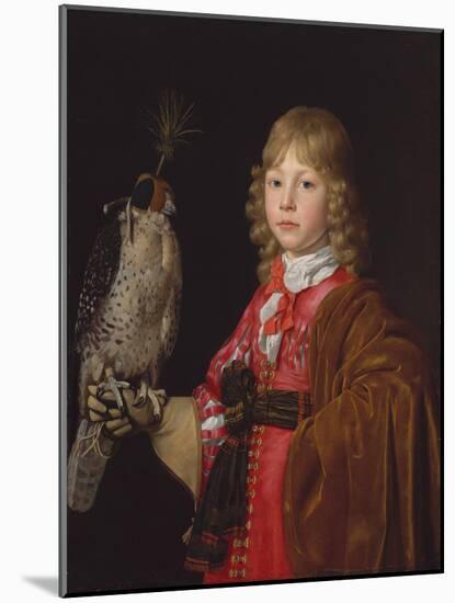 Portrait of a Boy with a Falcon-Wallerant Vaillant-Mounted Giclee Print