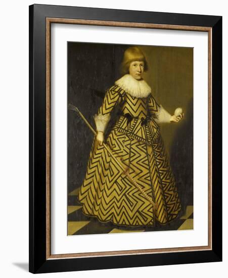 Portrait of a Boy with a Kolf Stick-Wybrand de Geest-Framed Art Print