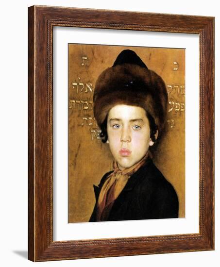 Portrait of a Boy-Isidor Kaufmann-Framed Art Print