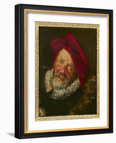 Portrait of a Buffoon-Frans Hals-Framed Giclee Print