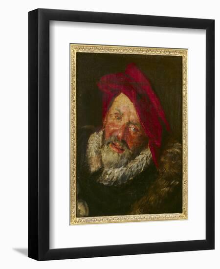 Portrait of a Buffoon-Frans Hals-Framed Giclee Print