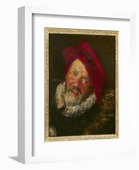 Portrait of a Buffoon-Frans Hals-Framed Giclee Print