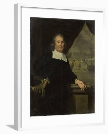 Portrait of a Captain or Ship-Owner-Michiel Van Musscher-Framed Art Print