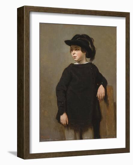 Portrait of a Child, c.1835-Jean Baptiste Camille Corot-Framed Giclee Print