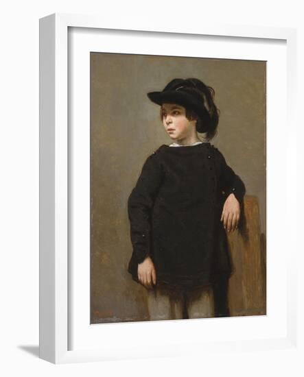 Portrait of a Child, c.1835-Jean Baptiste Camille Corot-Framed Giclee Print