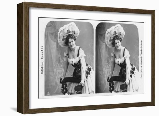 Portrait of a Costumed Woman, Early 20th Century-Aristophot-Framed Giclee Print