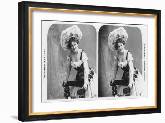 Portrait of a Costumed Woman, Early 20th Century-Aristophot-Framed Giclee Print