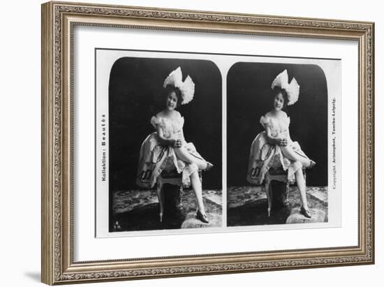 Portrait of a Costumed Woman, Early 20th Century-Aristophot-Framed Giclee Print