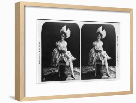 Portrait of a Costumed Woman, Early 20th Century-Aristophot-Framed Giclee Print