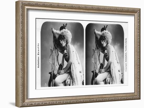 Portrait of a Costumed Woman, Early 20th Century-Aristophot-Framed Giclee Print