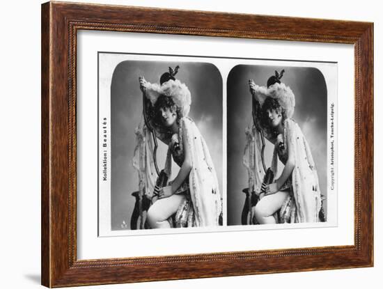 Portrait of a Costumed Woman, Early 20th Century-Aristophot-Framed Giclee Print