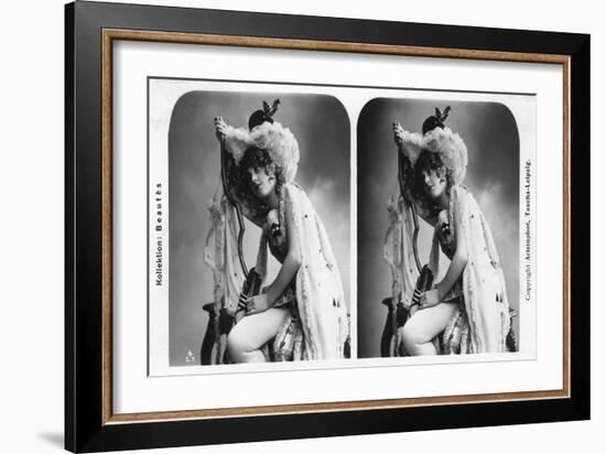 Portrait of a Costumed Woman, Early 20th Century-Aristophot-Framed Giclee Print