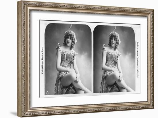 Portrait of a Costumed Woman, Early 20th Century-Aristophot-Framed Giclee Print