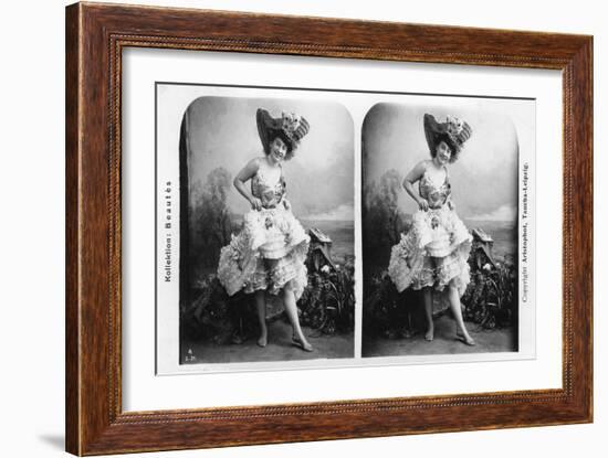 Portrait of a Costumed Woman, Early 20th Century-Aristophot-Framed Giclee Print