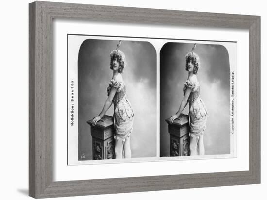 Portrait of a Costumed Woman, Early 20th Century-Aristophot-Framed Giclee Print