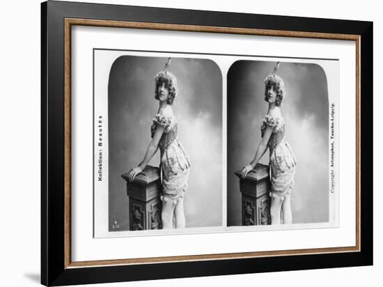 Portrait of a Costumed Woman, Early 20th Century-Aristophot-Framed Giclee Print