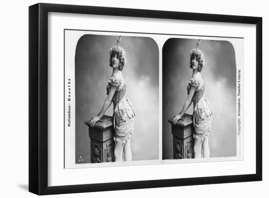 Portrait of a Costumed Woman, Early 20th Century-Aristophot-Framed Giclee Print