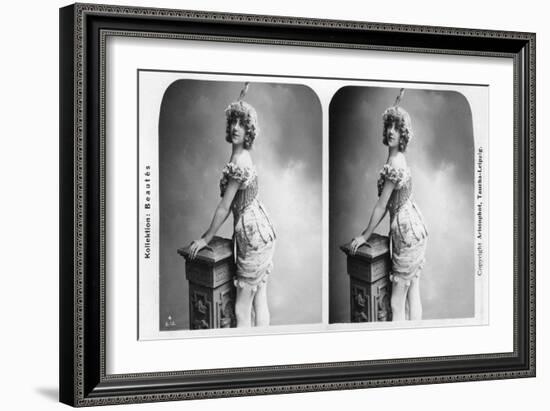 Portrait of a Costumed Woman, Early 20th Century-Aristophot-Framed Giclee Print