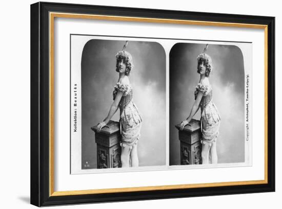 Portrait of a Costumed Woman, Early 20th Century-Aristophot-Framed Giclee Print