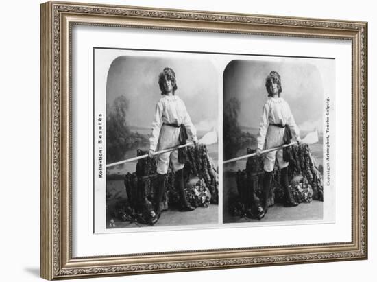 Portrait of a Costumed Woman, Early 20th Century-Aristophot-Framed Giclee Print