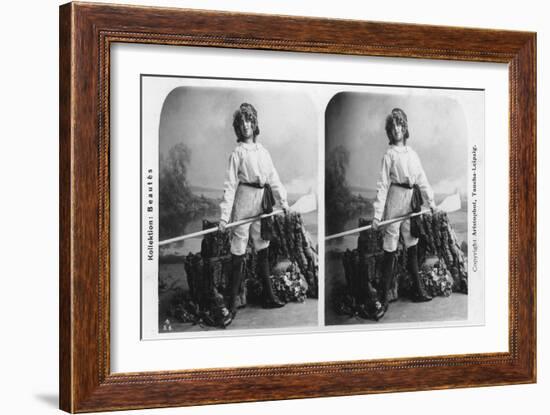 Portrait of a Costumed Woman, Early 20th Century-Aristophot-Framed Giclee Print