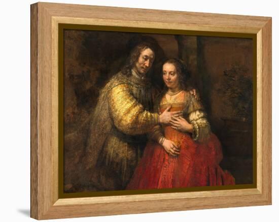 Portrait of a Couple as Figures from the Old Testament, known as 'The Jewish Bride'-Rembrandt van Rijn-Framed Premier Image Canvas