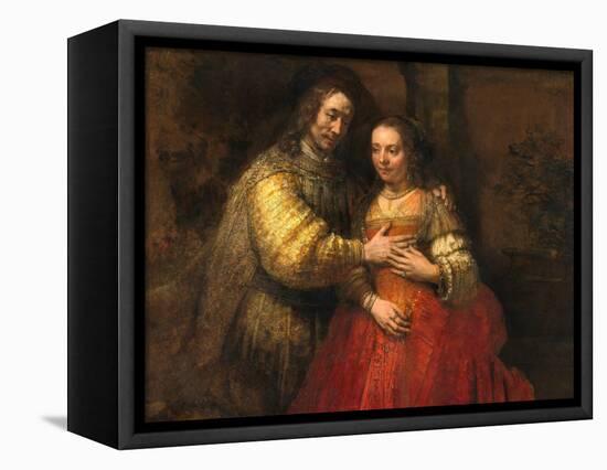 Portrait of a Couple as Figures from the Old Testament, known as 'The Jewish Bride'-Rembrandt van Rijn-Framed Premier Image Canvas