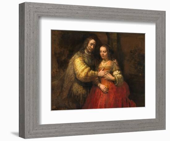 Portrait of a Couple as Figures from the Old Testament, known as 'The Jewish Bride'-Rembrandt van Rijn-Framed Giclee Print