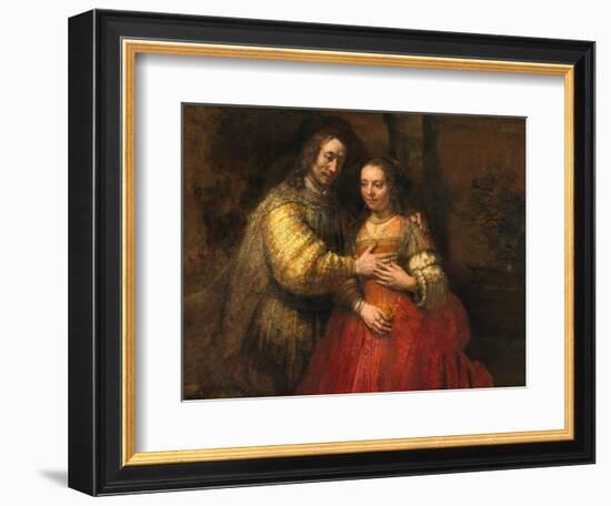 Portrait of a Couple as Figures from the Old Testament, known as 'The Jewish Bride'-Rembrandt van Rijn-Framed Giclee Print