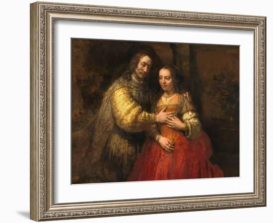 Portrait of a Couple as Figures from the Old Testament, known as 'The Jewish Bride'-Rembrandt van Rijn-Framed Giclee Print