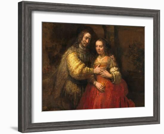 Portrait of a Couple as Figures from the Old Testament, known as 'The Jewish Bride'-Rembrandt van Rijn-Framed Giclee Print