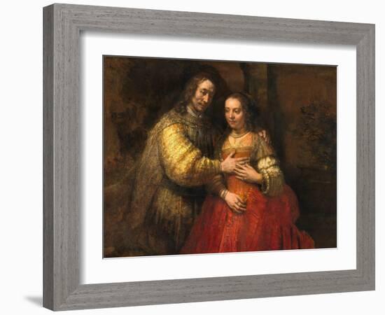 Portrait of a Couple as Figures from the Old Testament, known as 'The Jewish Bride'-Rembrandt van Rijn-Framed Giclee Print