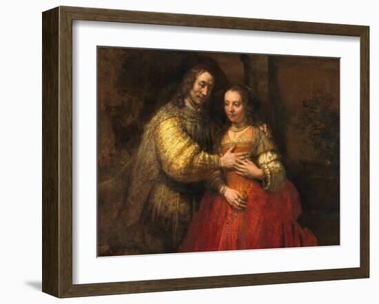 Portrait of a Couple as Figures from the Old Testament, known as 'The Jewish Bride'-Rembrandt van Rijn-Framed Giclee Print