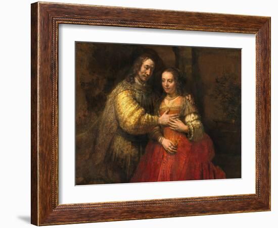 Portrait of a Couple as Figures from the Old Testament, known as 'The Jewish Bride'-Rembrandt van Rijn-Framed Giclee Print