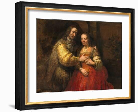 Portrait of a Couple as Figures from the Old Testament, known as 'The Jewish Bride'-Rembrandt van Rijn-Framed Giclee Print