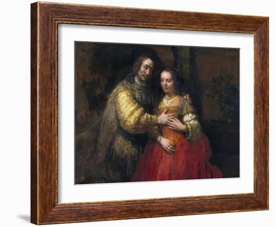 Portrait of a Couple as Figures from the Old Testament (The Jewish Bride)-Rembrandt van Rijn-Framed Giclee Print