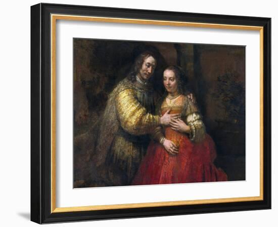 Portrait of a Couple as Figures from the Old Testament (The Jewish Bride)-Rembrandt van Rijn-Framed Giclee Print