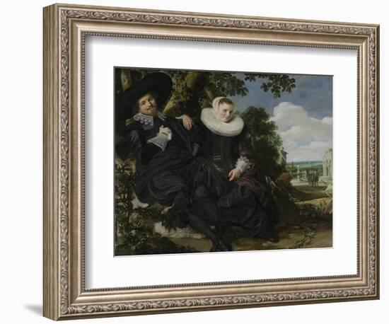 Portrait of a Couple, Probably Isaac Abrahamsz Massa and Beatrix Van Der Laen, C.1622-Frans Hals-Framed Giclee Print