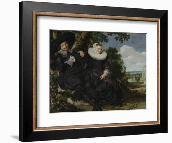 Portrait of a Couple, Probably Isaac Abrahamsz Massa and Beatrix Van Der Laen, C.1622-Frans Hals-Framed Giclee Print