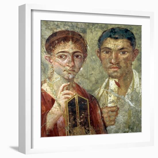 Portrait of a Couple, Thought to be Paquio Proculo and His Wife-null-Framed Giclee Print