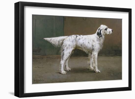 Portrait of a Dog, 1885-Charles Van Den Eycken-Framed Giclee Print