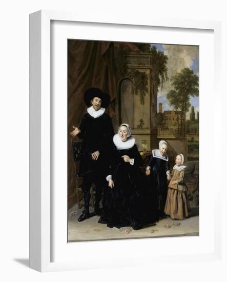 Portrait of a Dutch a Family, C.1635-Frans Hals-Framed Giclee Print