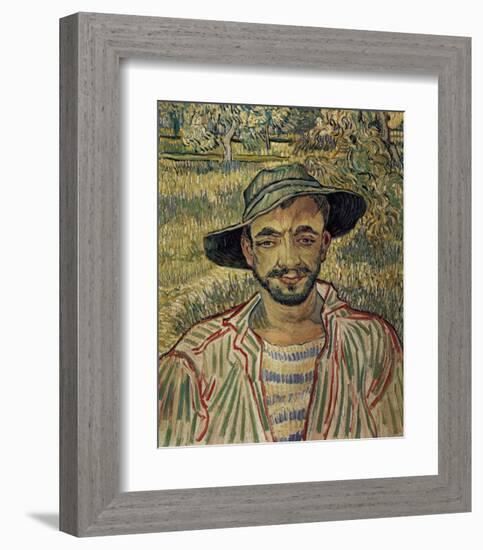 Portrait of a Famer-Vincent van Gogh-Framed Art Print