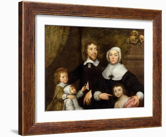 Portrait of a Family, Probably That of Richard Streatfeild, c.1645-William Dobson-Framed Giclee Print