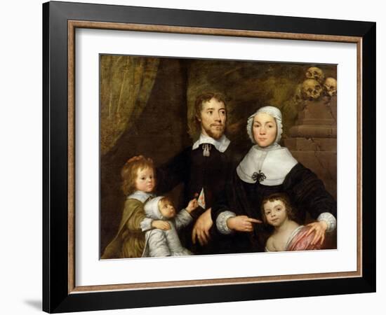 Portrait of a Family, Probably That of Richard Streatfeild, c.1645-William Dobson-Framed Giclee Print