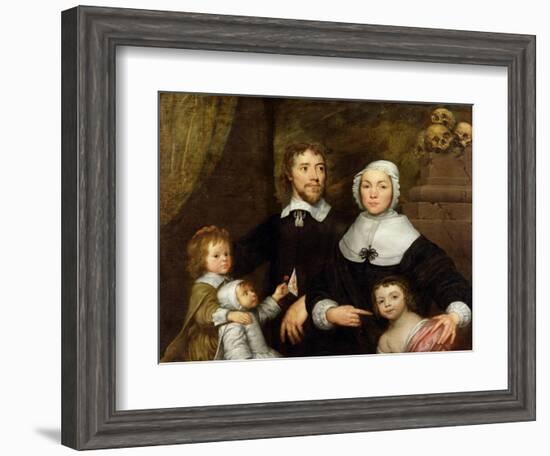 Portrait of a Family, Probably That of Richard Streatfeild, c.1645-William Dobson-Framed Giclee Print