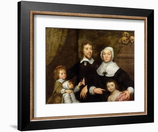 Portrait of a Family, Probably That of Richard Streatfeild, c.1645-William Dobson-Framed Giclee Print