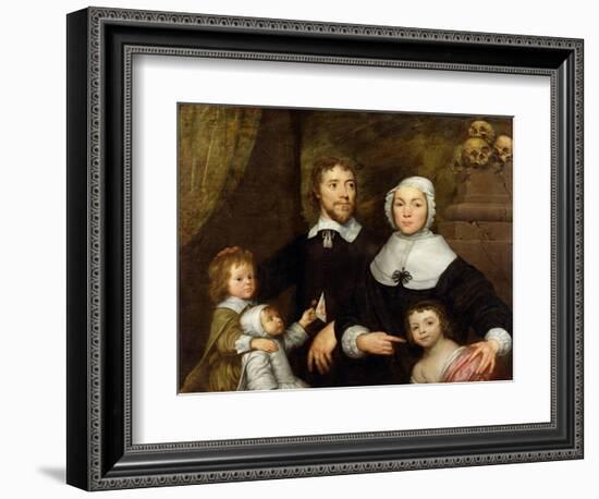 Portrait of a Family, Probably That of Richard Streatfeild, c.1645-William Dobson-Framed Giclee Print